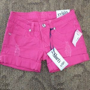 Pink Denim Shorts